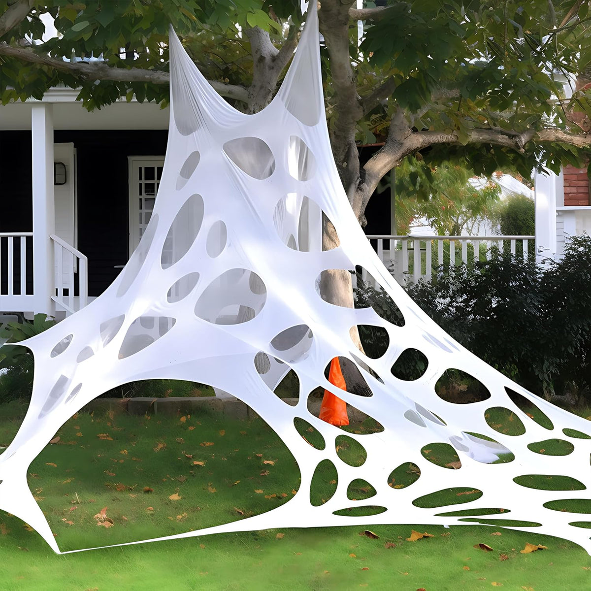 JOYIN 1000sqft Halloween Spider Web Outdoor Decoration, Giant Spider Cobwebs ...