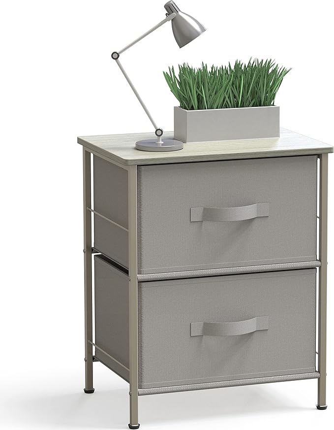 Simple Houseware 2 Tier Night Stands Dresser - Image 9