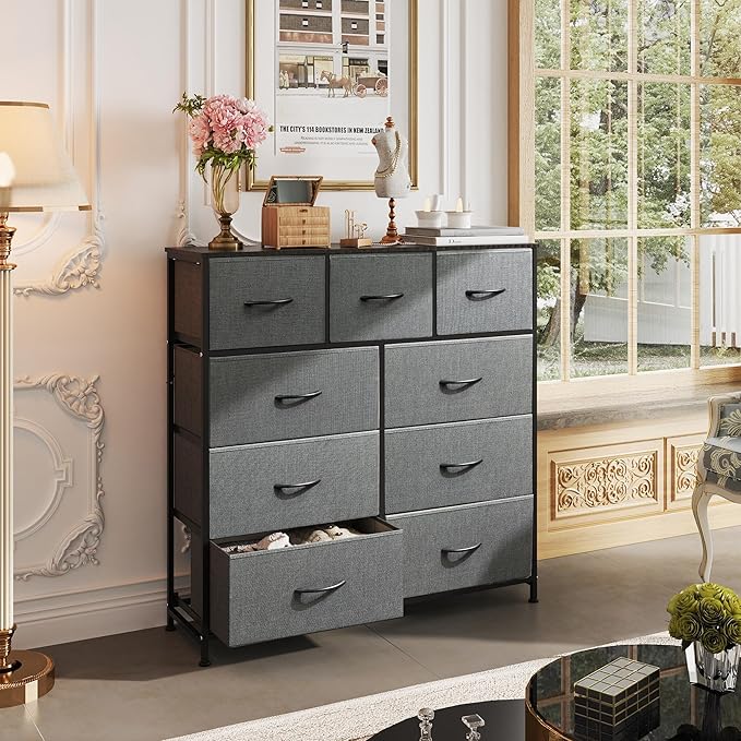 WLIVE 9-Drawer Dresser, Fabric Storage Tower - Image 9