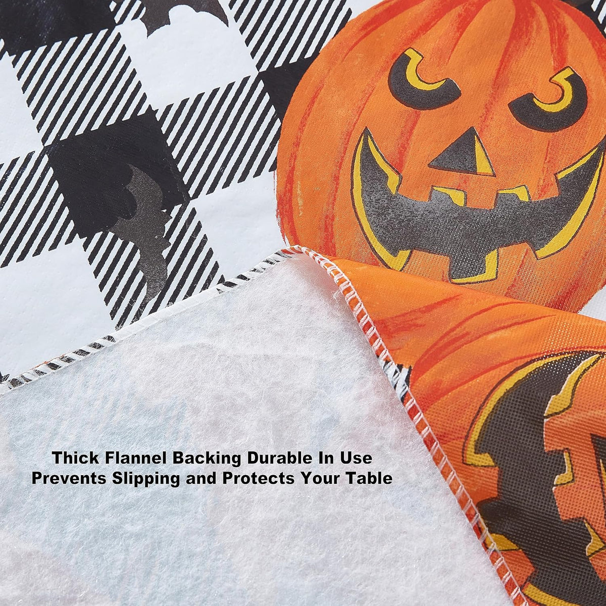 Newbridge Halloween Jack Oโ Lantern 60x120 Inch Rectangle Vinyl Tablecloth