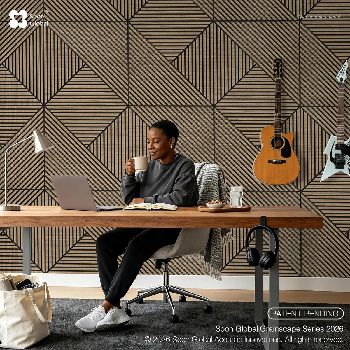 Soon Global Acoustic Wall Panels, Wood Panels for Wall, Arcadian Vortex
