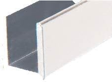 Brixwell SDCD38A-XCP5 Satin Anodized 3/8" Fixed Panel Shower Door Deep U-Channel - Image 7