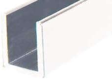 Brixwell SDCD38W-CCP48-XCP5 White 3/8" Fixed Panel Shower Door Deep U-Channel - Image 7