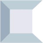 Stained Glass 2 X 2 Inch Clear Square Bevels Pack of 10