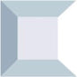 Stained Glass 2 X 2 Inch Clear Square Bevels Pack of 10