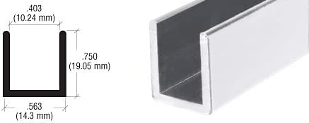 Brixwell SDCD3812BA-CCP18-XCP10 Brite Anodized Frameless Shower Door Aluminum - Image 4