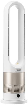 vevor tower fan bladeless, 16 ft/s velocity quiet, front angle view