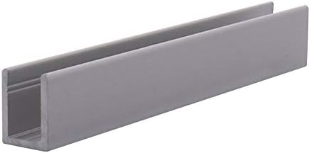 Brixwell SDCD38A-XCP5 Satin Anodized 3/8" Fixed Panel Shower Door Deep U-Channel - Image 5