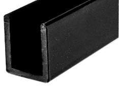 Brixwell SDCD38BL-CCP18-XCP25 Black 3/8" Fixed Panel Shower Door Deep U-Channel - Image 6