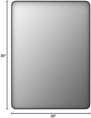 loaao 20"x30" bronze bathroom mirror for vanity, front angle view