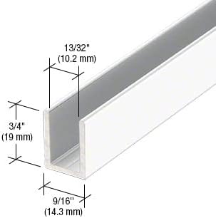 Brixwell 3/8" Fixed Panel Shower Door Deep U Channel, Deep Profile - Image 8