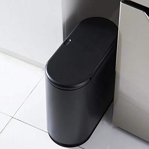 IEEK Plastic Trash Can with Press Top Lid, 3.2 Gallon /12 Liter Garbage Can - Image 4
