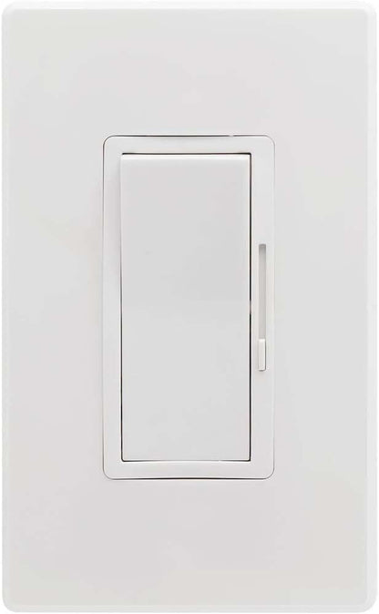 Sunlite LED Wall Rocker Style, Slide Bar Triac Dimmer Switch, Screwless Wall by Sunlite
