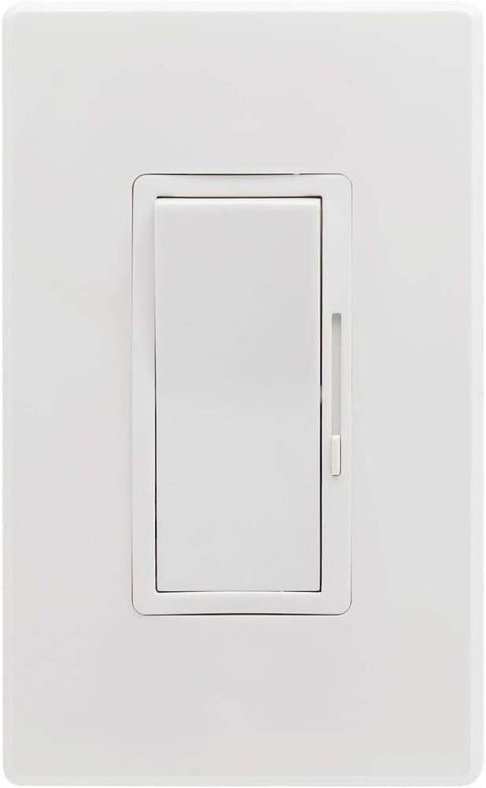 Sunlite LED Wall Rocker Style, Slide Bar Triac Dimmer Switch, Screwless Wall by Sunlite