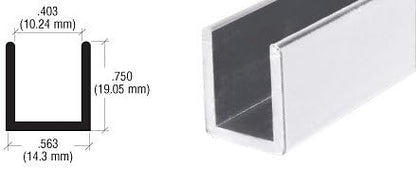 Brixwell SDCD38BA-CCP23-XCP5 Brite Anodized 3/8" Fixed Panel Shower Door Deep - Image 5