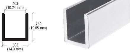 Brixwell SDCD38BA-XCP50 Brite Anodized 3/8" Fixed Panel Shower Door Deep - Image 5