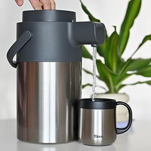 Tiken Airpot Coffee Dispenser - 102oz/3L Thermal Coffee Carafes - Image 7