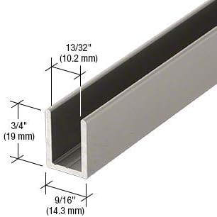 Brixwell SDCD38SN-CCP36-XCP50 Satin Nickel 3/8" Fixed Panel Shower Door Deep - Image 7
