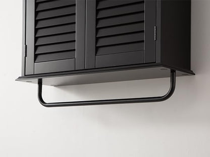 Bathroom Storage Cabinet with Adjustable Wood Shelves & Doors, Made of PDF Wood - Image 9
