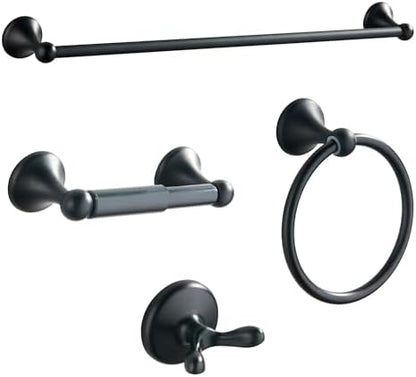 bgl bathroom accessory set, matte black adjustable expandable, side view