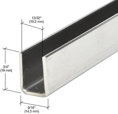 Brixwell SDCD38BS-CCP12 Brushed Stainless 3/8" Fixed Panel Shower Door Deep - Image 7