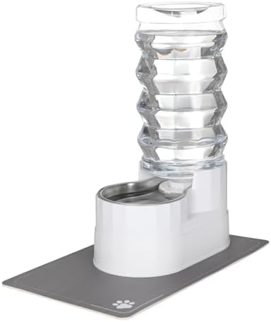 RIZZARI Large Water Dispenser for Dogs: 9L Automatic Stainless Steel Gravity - Image 3