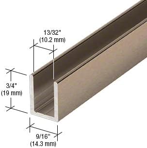 Brixwell SDCD38BBRZ-CCP12 Brushed Bronze 3/8" Fixed Panel Shower Door Deep - Image 7