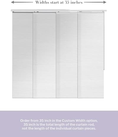 Graywind Manual Sliding Panels 100% Blackout Privacy Panel Track Blinds Wand Control Window Blinds for Patio Sliding Glass Door Large Windows Width Up to 153", Custom Size (Light Grey)