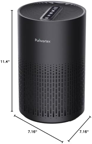 purivortex air purifiers for bedroom, covers up to, front angle view