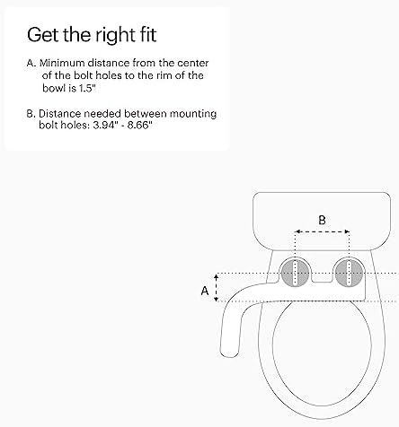 brondell fresh spa adjustable, bidet attachment fsa-15 for showing dimensions