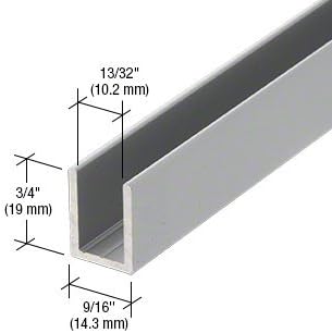 Brixwell SDCD38A-CCP24 Satin Anodized 3/8" Fixed Panel Shower Door Deep - Image 6