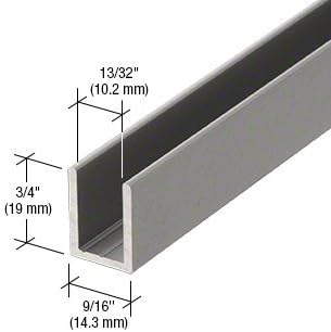 Brixwell SDCD38AB-CCP18-XCP25 Brushed Anodized 3/8" Fixed Panel Shower Door - Image 6