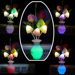 AUSAYE 4 Pack Plug in LED Night Light Sensor Light Rose Flower Decor, Energy - Image 7