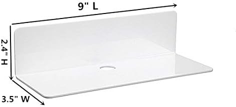 IEEK 9 Inch Acrylic Floating Shelves Set of 4, Small Wall Display Shelf - Image 3