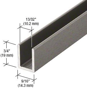 Brixwell SDCD38ABN-CCP48 Antique Brushed Nickel 3/8" Fixed Panel Shower Door - Image 4
