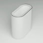 IEEK Small Waste Basket Slim Trash Can 3.2 Gallon/12L Clear and White Garbage by IEEK