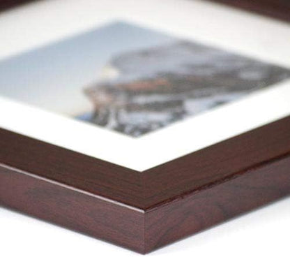 Frame It Easy 33 x 16 Merlot Wood Frame - Image 3
