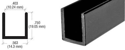 Brixwell SDCD38GM-CCP18-XCP10 Gun Metal 3/8" Fixed Panel Shower Door Deep - Image 6