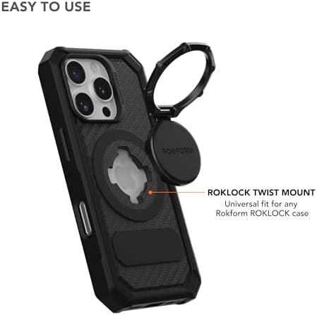 ROKFORM Sport Ring Grip and Stand, V2, RokLock Twist Lock (Black)