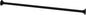 Naiture 304 Stainless Steel 36" Straight Shower Curtain Rod, Black | One-Piece Rod, Cut to Fit, Rustproof, Heavy-Duty Zinc Alloy Flange, Permanent Wall Mount, Mounting Hardware Included