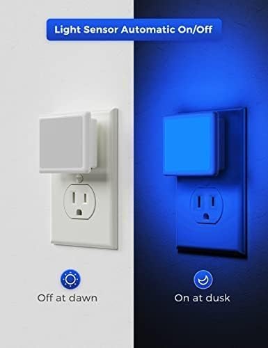 L LOHAS LED Blue Night Lights Plug into Wall 6-Pack, 0.3W Plug in Night Light - Image 2