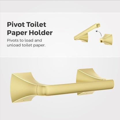 pfister bruxie 3-piece bathroom hardware set with towel shown in use