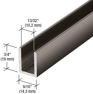 Brixwell SDCD38GM-CCP36-XCP5 Gun Metal 3/8" Fixed Panel Shower Door Deep - Image 7