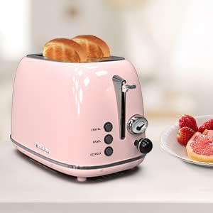 Toaster 2 slice, Retro Stainless Steel Toaster - Image 8