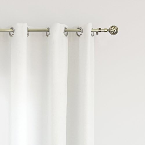 CHICOLOGY 3/4 to 1 inch Diameter Pole for Drapes Finials, Window Decor Elegant Finished, Bronze, Nickel & Black Curtain Rods, 48 to 86 inches, Antique Brass-Clare (Pack of 2)