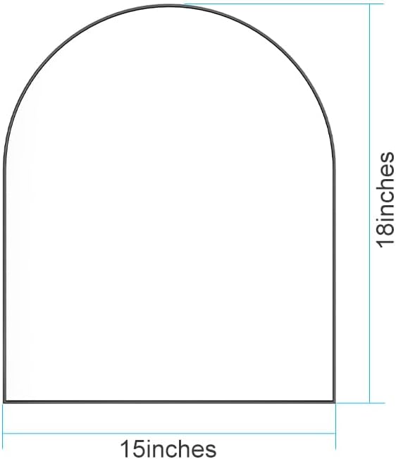 15x18 Inch Compact Black Arched Mirror Perfect - Image 2