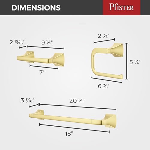 pfister bruxie 3-piece bathroom hardware set with towel, view 9