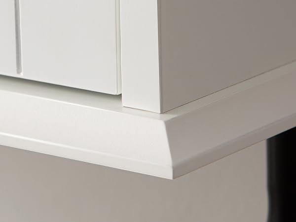 Bathroom Storage Cabinet with Adjustable Wood Shelves & Doors, Made of PDF Wood - Image 9