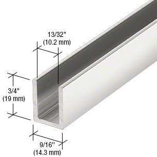 Brixwell SDCD38PS-CCP23-XCP5 Polished Stainless 3/8" Fixed Panel Shower Door - Image 7