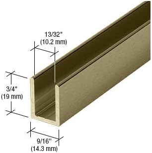 Brixwell SDCD38BBRZ-CCP12 Brushed Bronze 3/8" Fixed Panel Shower Door Deep - Image 2